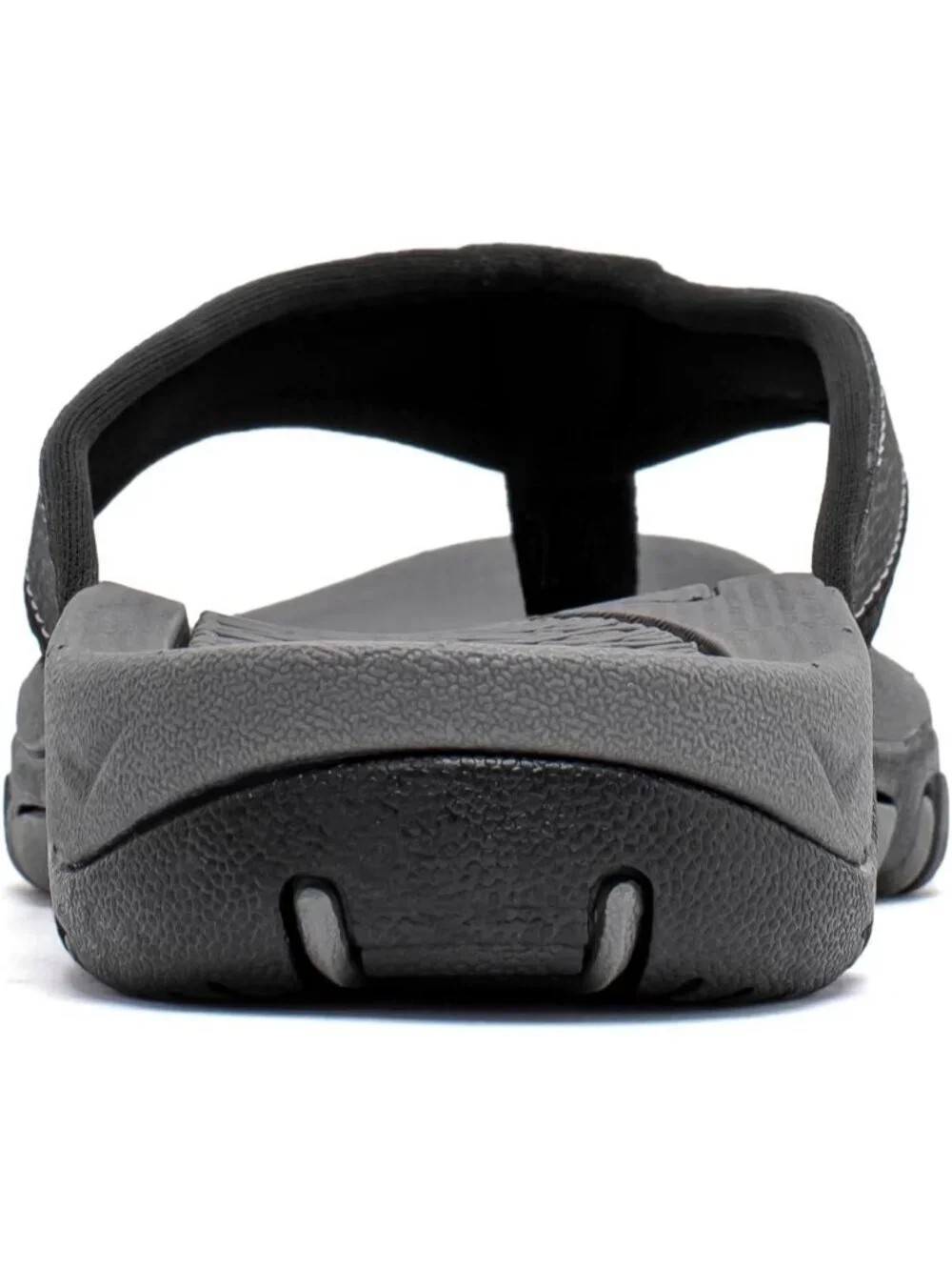 Men's Grey And Black Sport Flip Flops Comfort Outdoor Casual Thong Sandal Shoes